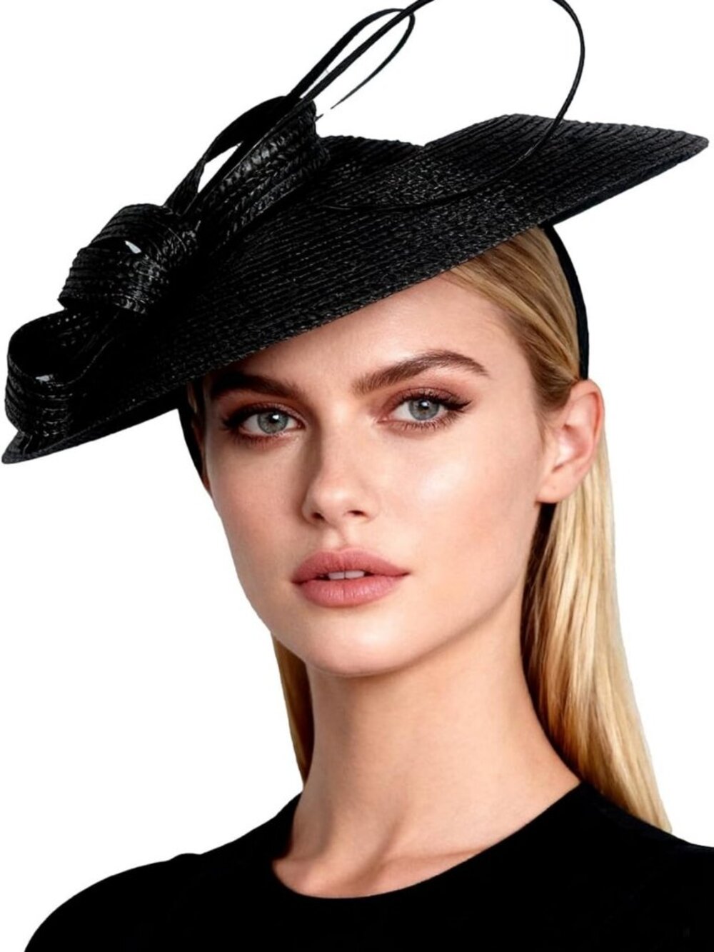 Chic Vintage Pillbox Hat - Women's Straw Fedora with Wide Brim for Derby